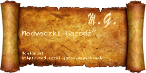 Medveczki Gazsó névjegykártya